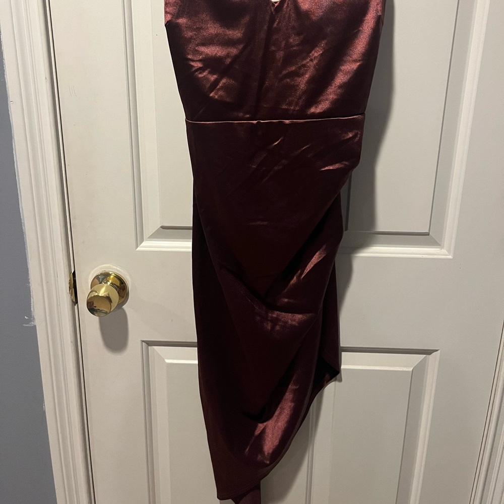 Brown mini formal dress